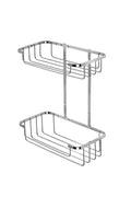 Croydex Two Tier Shower Caddy – Rust Free Stainless Steel Chrome Basket
