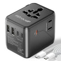Jolof Store Universal Travel Adapter – 70W Fast Charge with 5 USB Ports