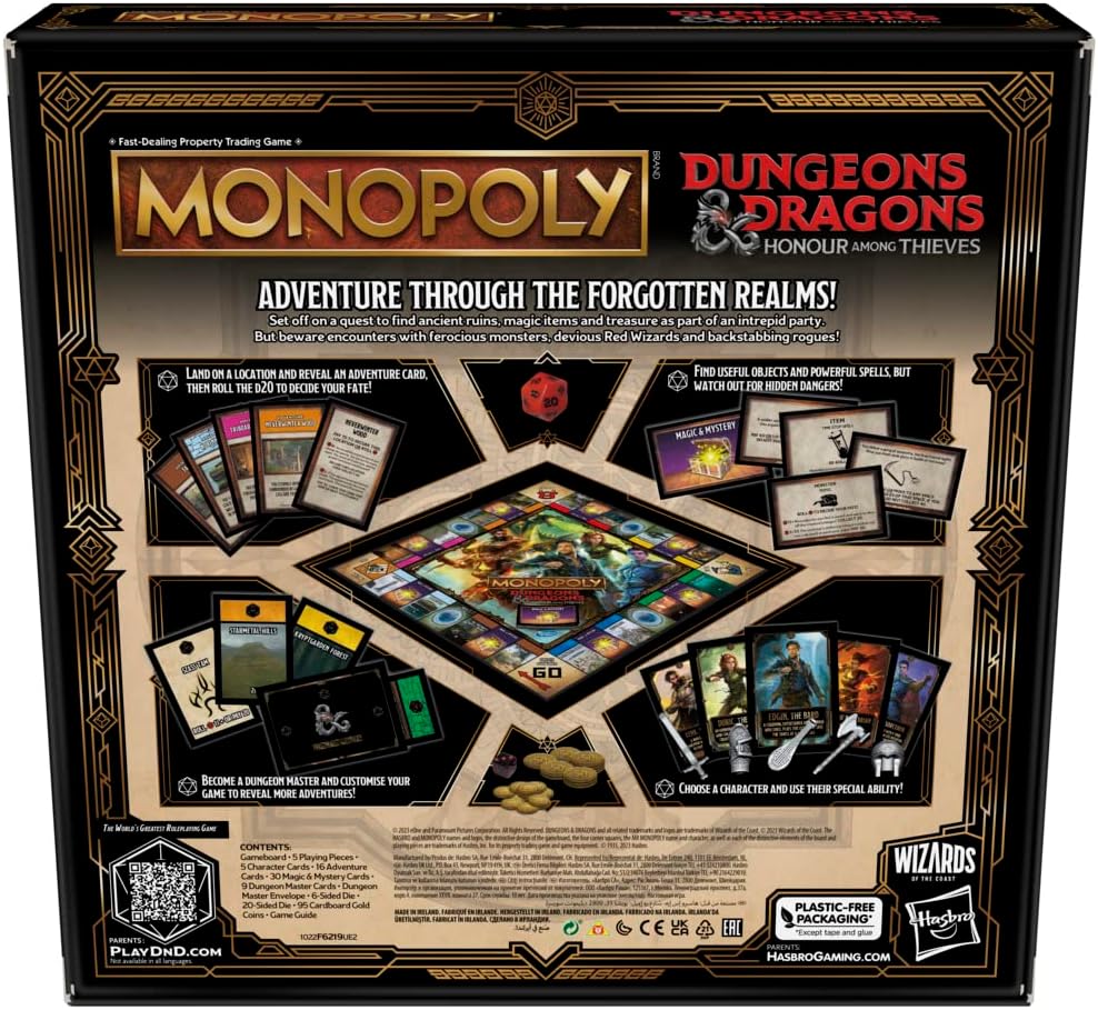 Monopoly Dungeons & Dragons: Honor Among Thieves Movie Board Game