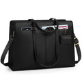 RAINSMORE 15.6 Inch Laptop Bag for Women – Waterproof PU Leather Tote