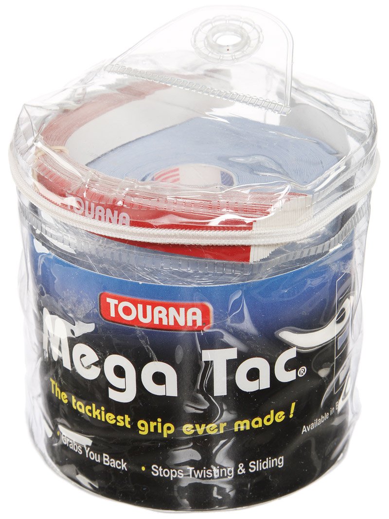 Tourna Mega Tac Extra Tacky Tennis Overgrip – Blue – 30-Pack XL
