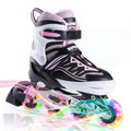 2pm Sports Adjustable Light Up Inline Skates for Kids - Pink Small