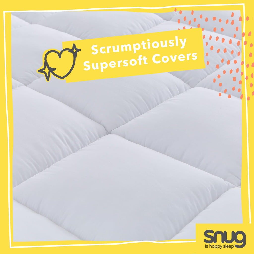 Snug Deeply Dreamy Mattress Topper – 10cm Extra Thick Quilted Single