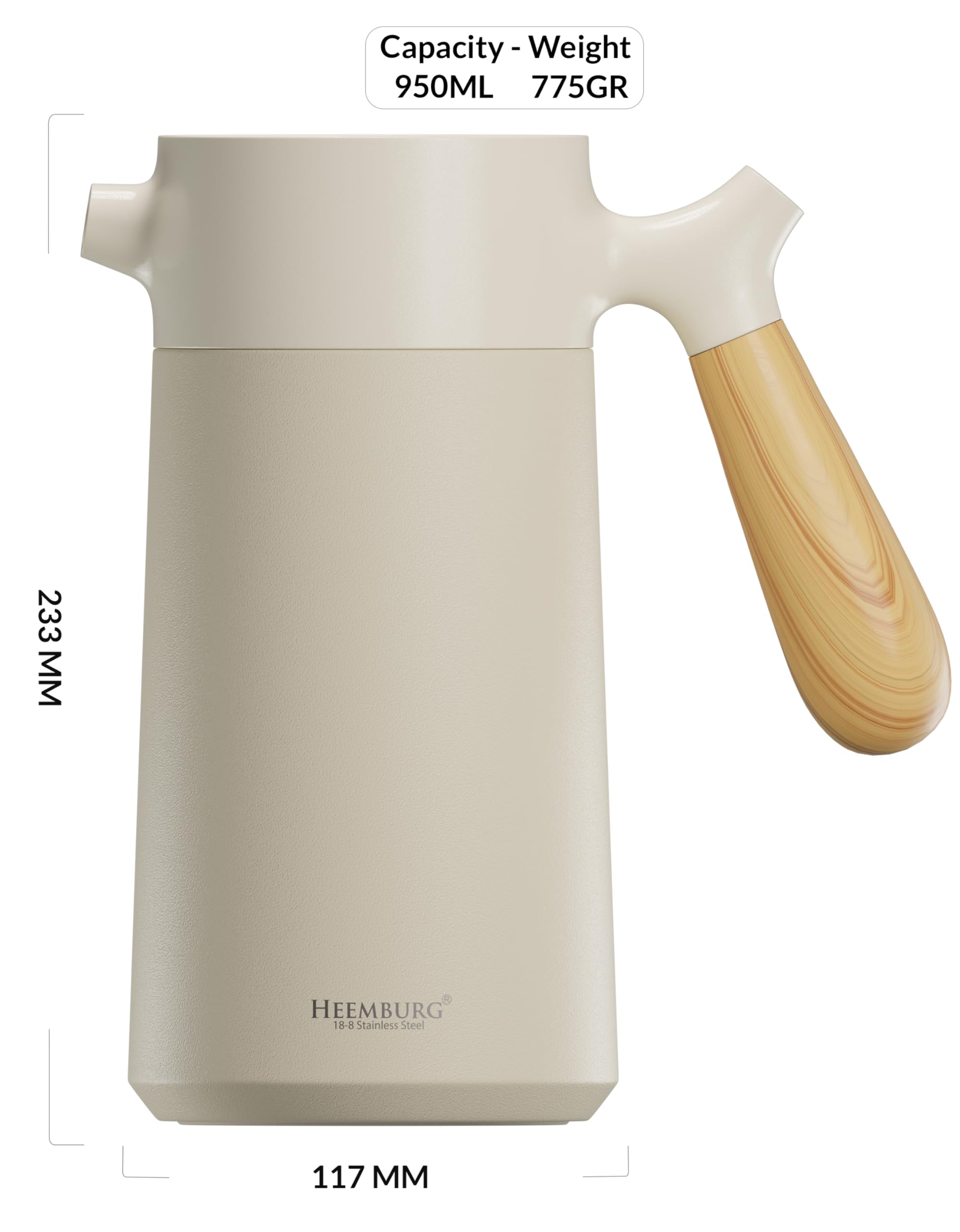 Heemburg French Press – Double Wall Insulated Stainless Steel Coffee Maker