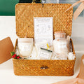Women's Wellness Spa Gift Set with Braided Sea Rush Basket