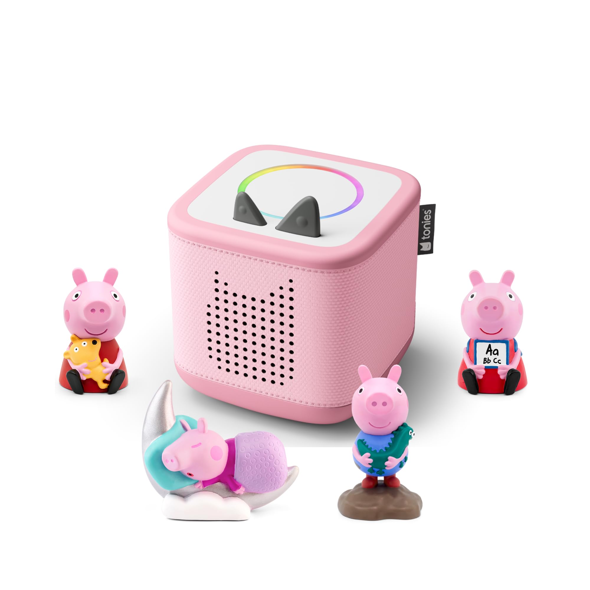 tonies Toniebox 2 Bundle | Peppa Pig 4-Tonie Set | Cloud Pink
