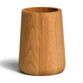 müve Oak Toothbrush Holder – Natural Wood Bathroom Cup, 8 x 10.5 cm