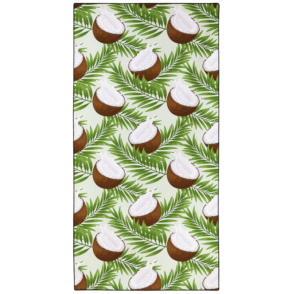 Violetpos Coconut & Palm Leaf Beach Towel, Extra Large 180x90 cm 250GSM Microfibre, Sand Free Quick Dry - image 1