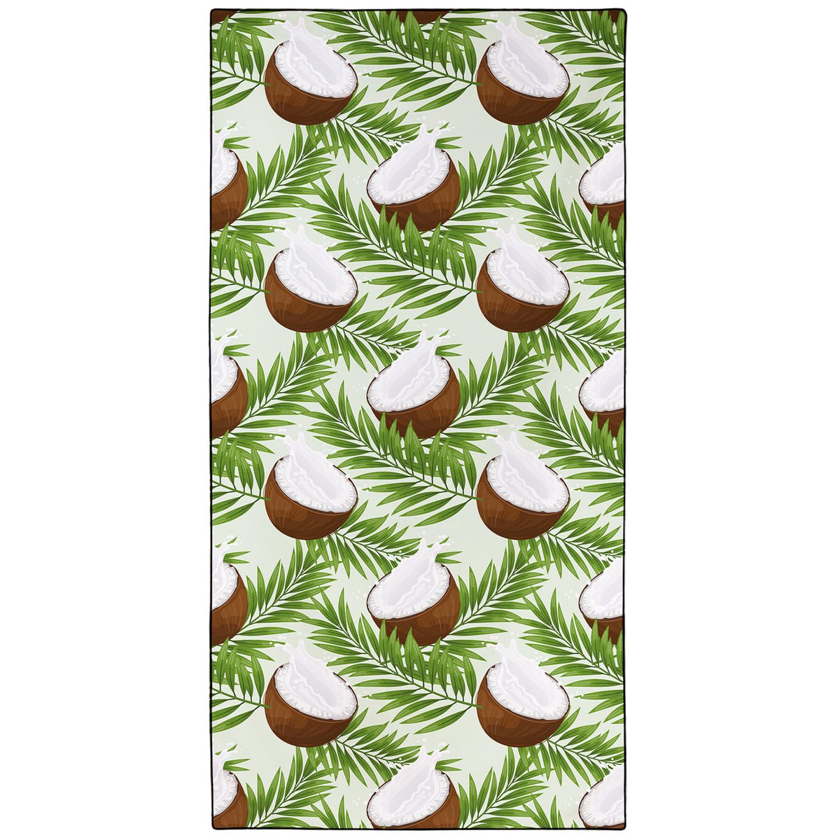 Violetpos Coconut & Palm Leaf Beach Towel, Extra Large 180x90 cm 250GSM Microfibre, Sand Free Quick Dry - image 1