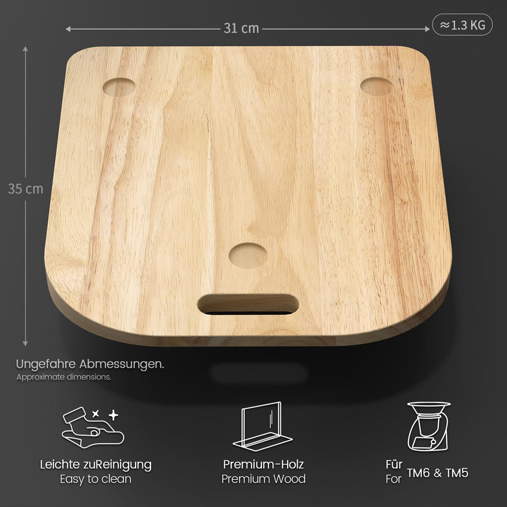 Siegvoll Wooden Sliding Board for Thermomix TM6 TM5 | Thickened Glider