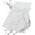 HITSLAM Non Slip Bath Mat – 68x38cm Anti Mould TPE Shower Mat, White