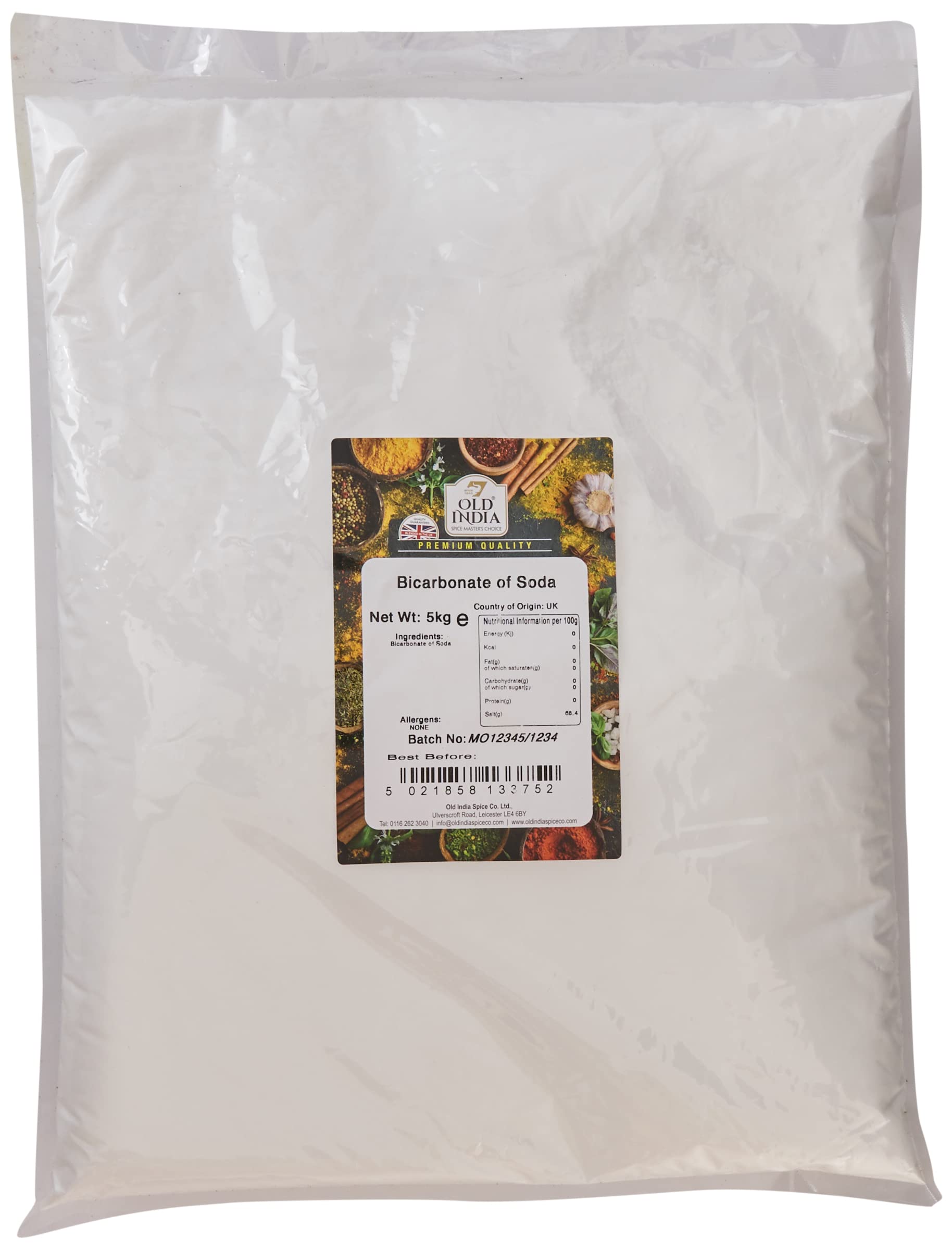Old India Bicarbonate of Soda – 5kg Bulk Baking Soda for Cooking