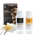 KIRIN Gold Leaf Gilding Adhesive Set | 100 Sheets, Glue & Varnish Kit