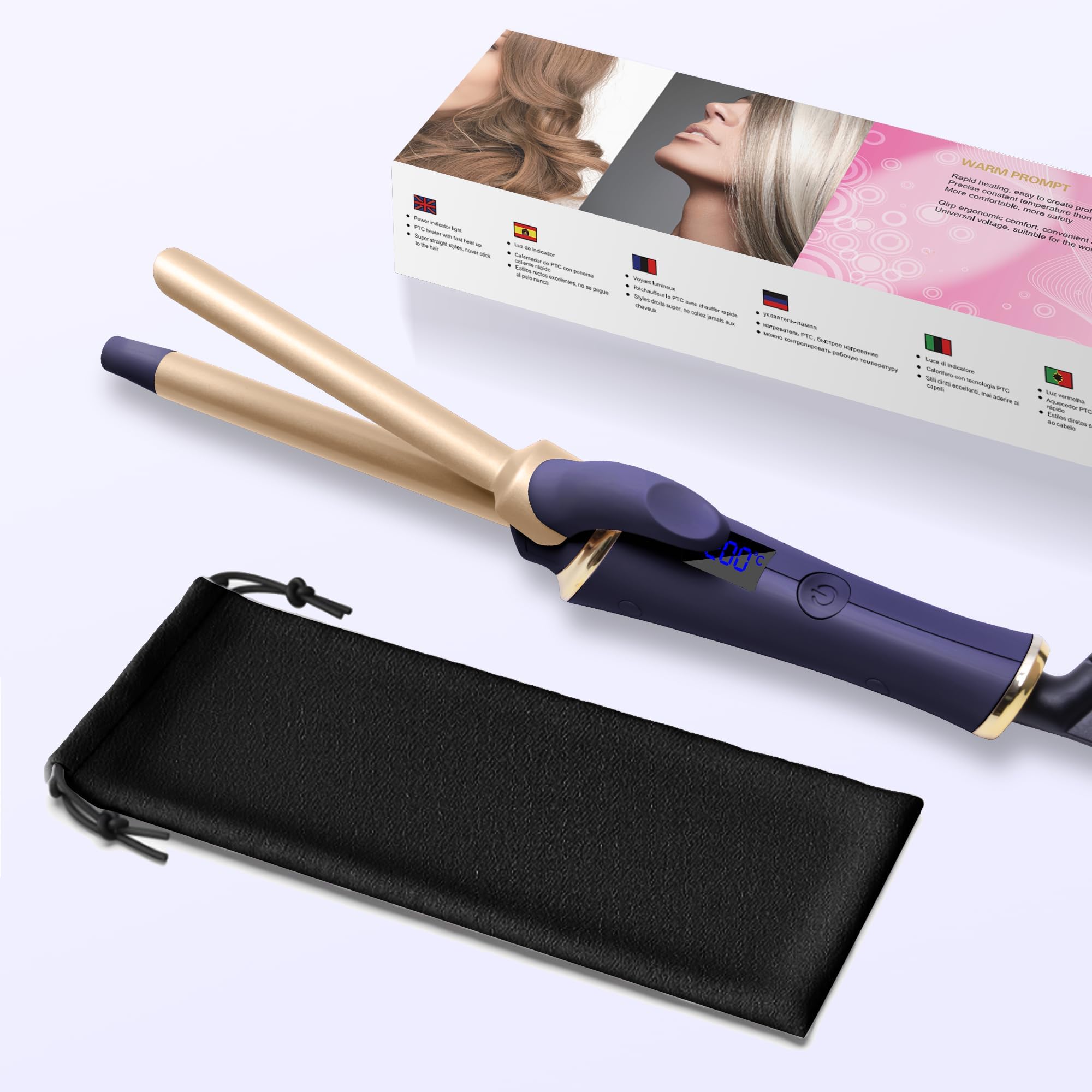 Mini Travel Curling Tong 13mm for Short Hair, Dual Voltage