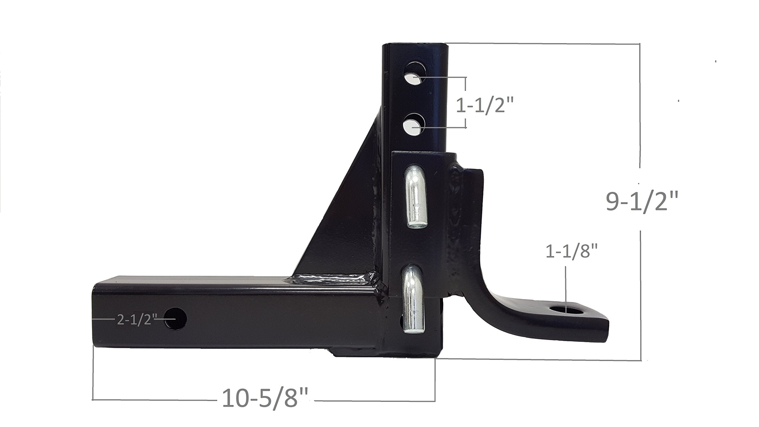 MaxxHaul 8-Position Adjustable Ball Mount Trailer Hitch – 5000 lbs GTW