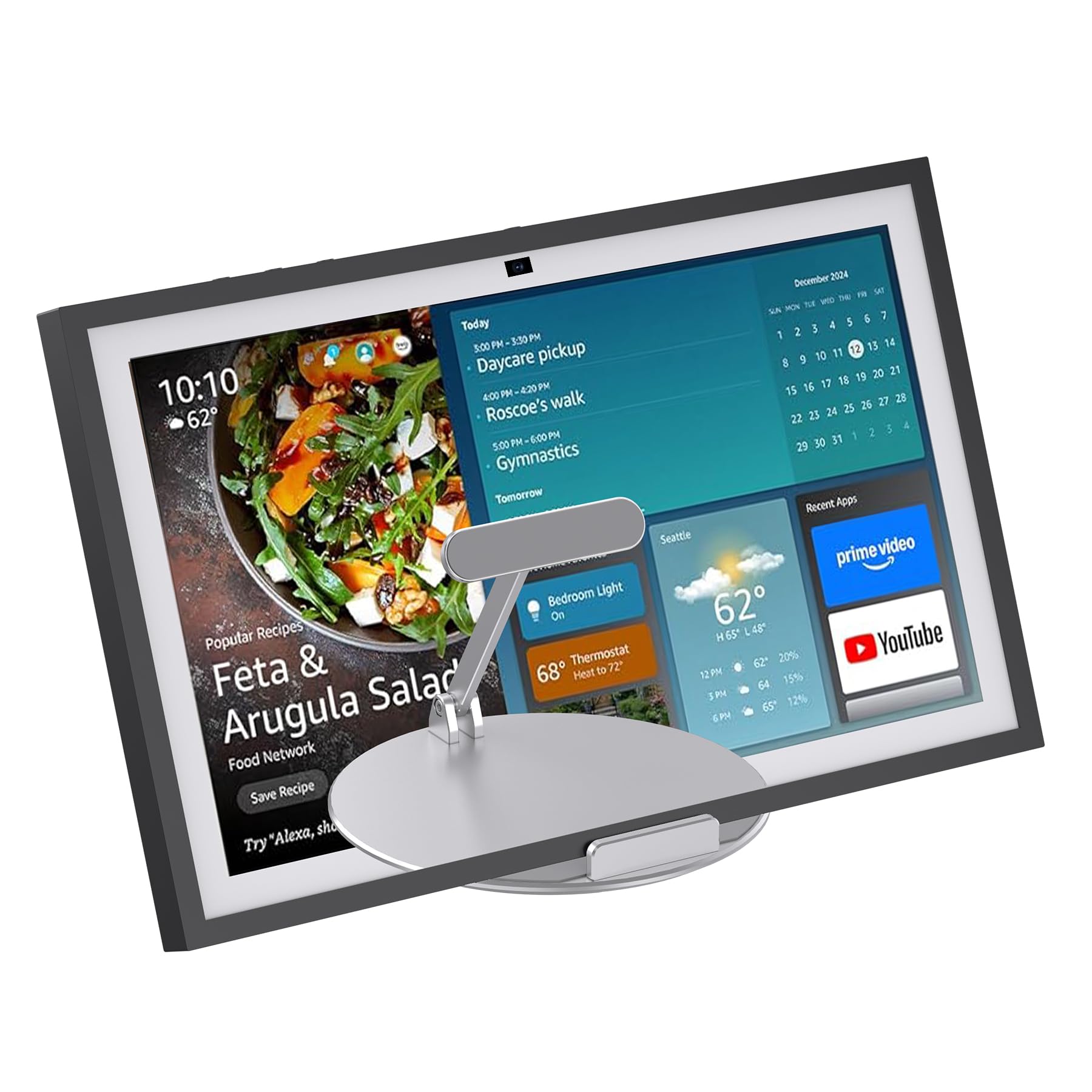 Pitelumeon Aluminum Stand for Echo Show 15 & 21 | 360 Swivel & Tilt Mount