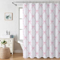 Jolof Store Pink Bow Shower Curtain – Waterproof Polyester Bath Decor