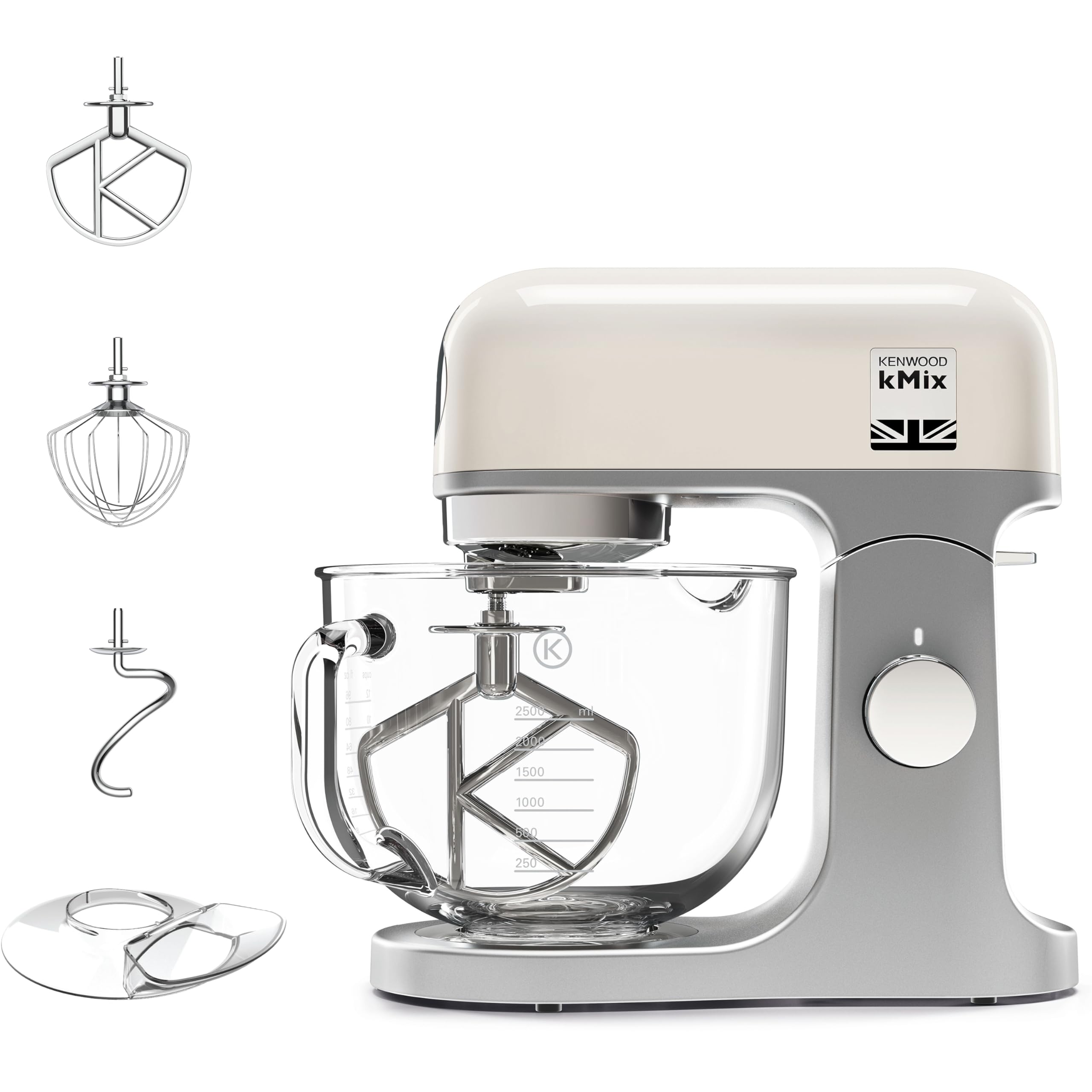 Kenwood kMix KMX754CR Stand Mixer - 1000W, 6-Speeds, Cream