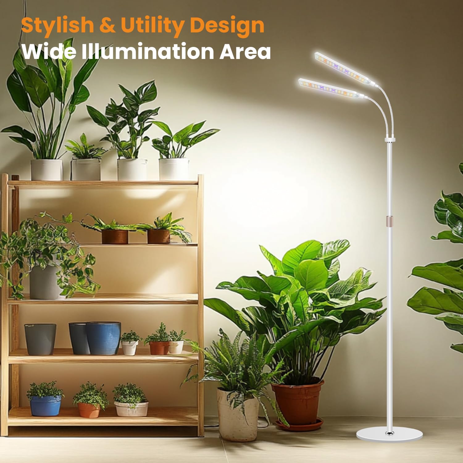 Kullsinss Floor Grow Light | Full Spectrum 114 LED Standing Plant Lamp