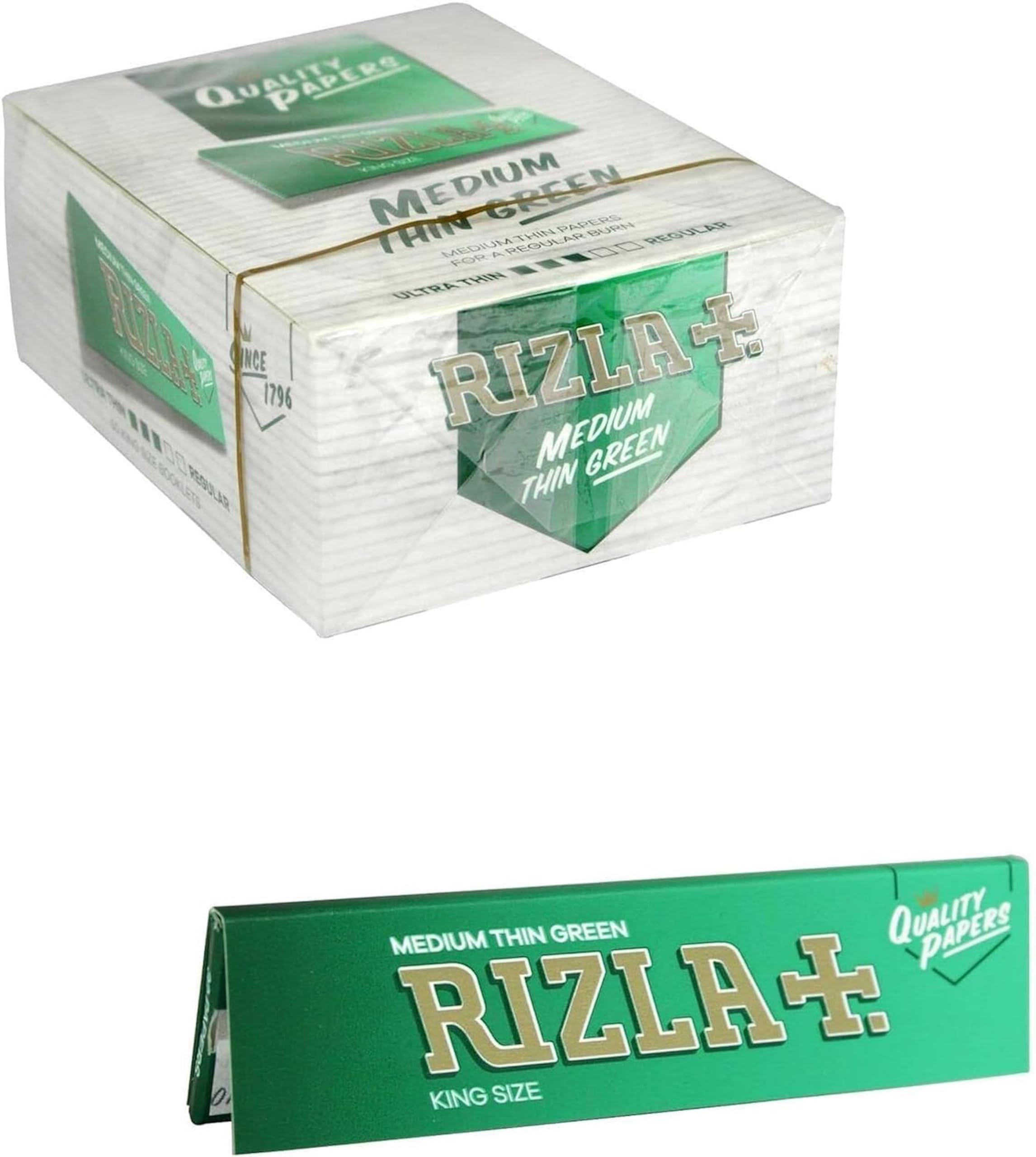 Rizla Green King Size Rolling Papers – Full Box of 50 Booklets