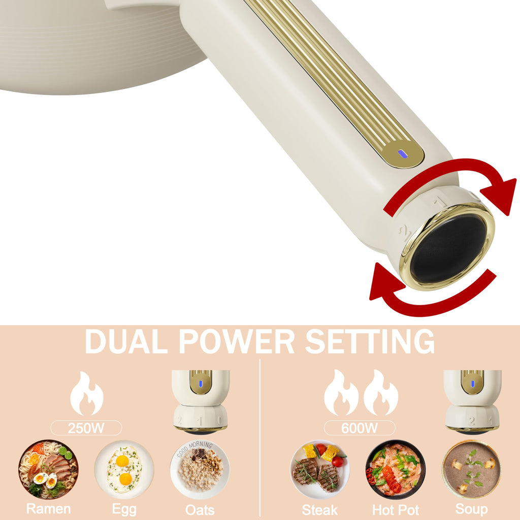 Topwit 2L Electric Hot Pot with Steamer | Non-Stick Multifunctional Cooker