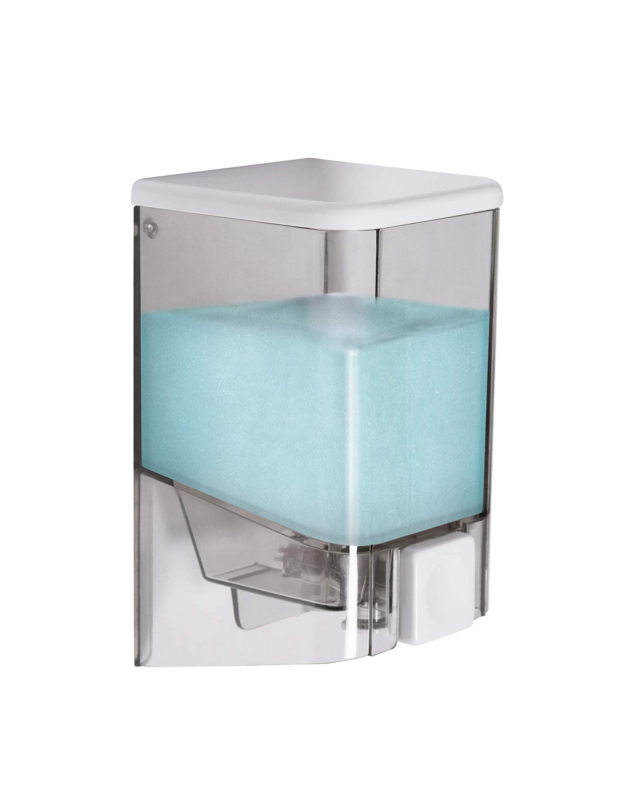 Croydex Wall Mounted Soap Dispenser | 1L Transparent Liquid Refillable