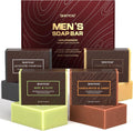 SHVYOG Natural Men's Bar Soap Set – 4 Pcs Handmade Exfoliating Body Soap