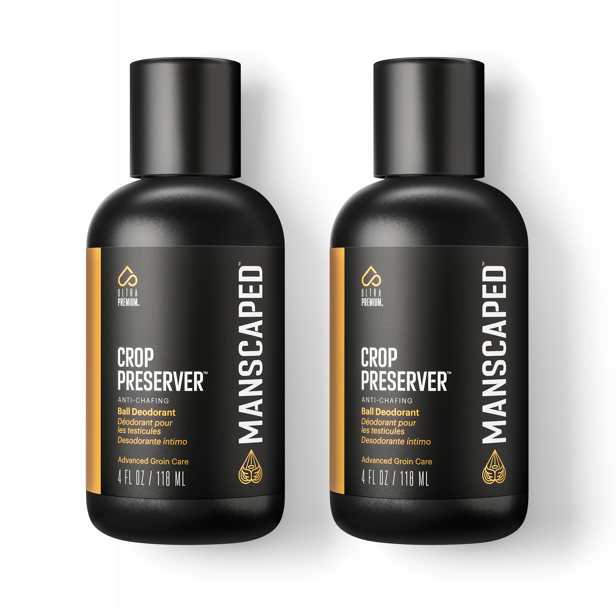 MANSCAPED Crop Preserver Anti-Chafing Ball Deodorant with Aloe, 2-Pack