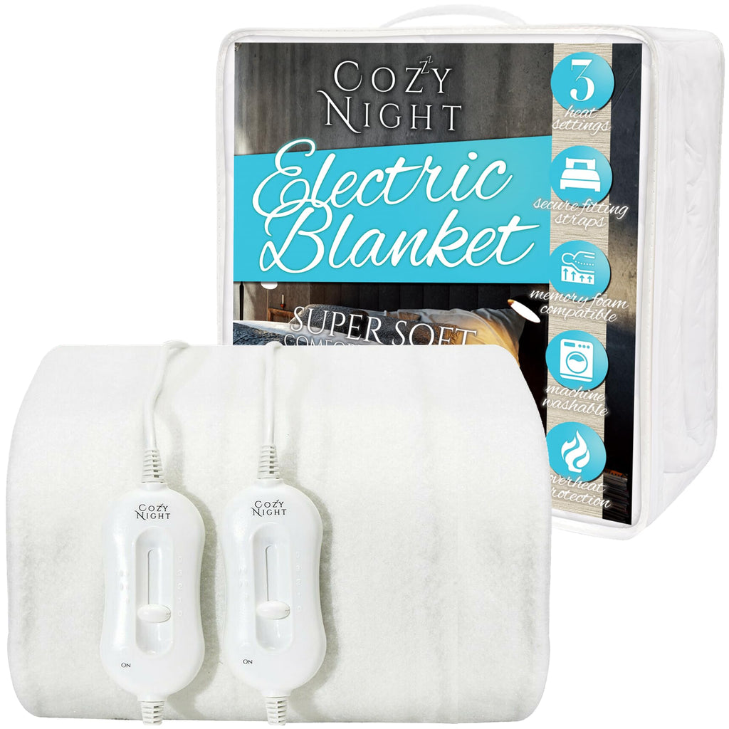 Cozy Night Double Electric Blanket | Dual Control Heated Underblanket