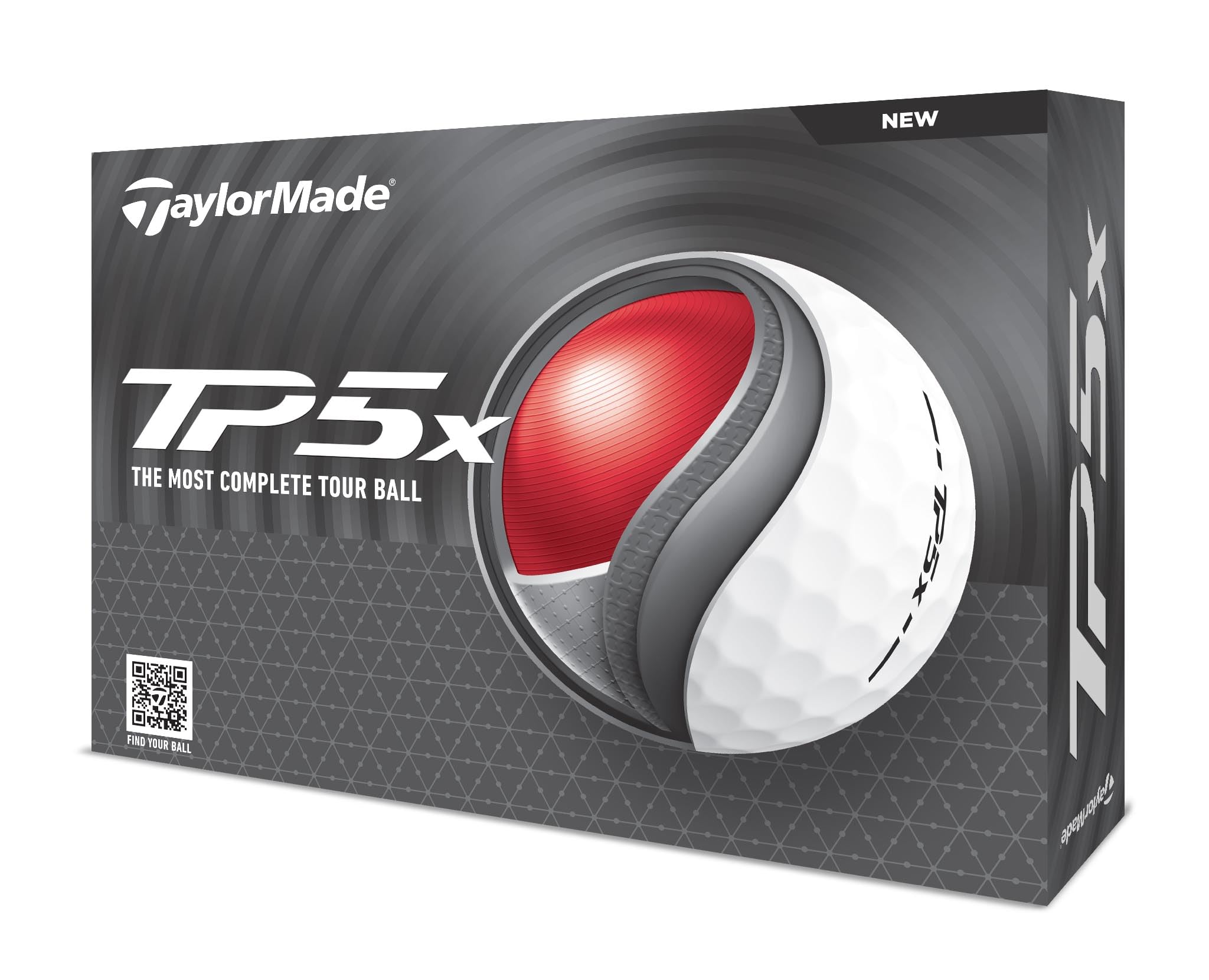 TaylorMade 2024 TP5x Golf Balls – 5-Layer Tour Performance (1 Dozen)