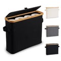 Bamboo Toilet Roll Storage Basket with Lid – Holds 12 Rolls