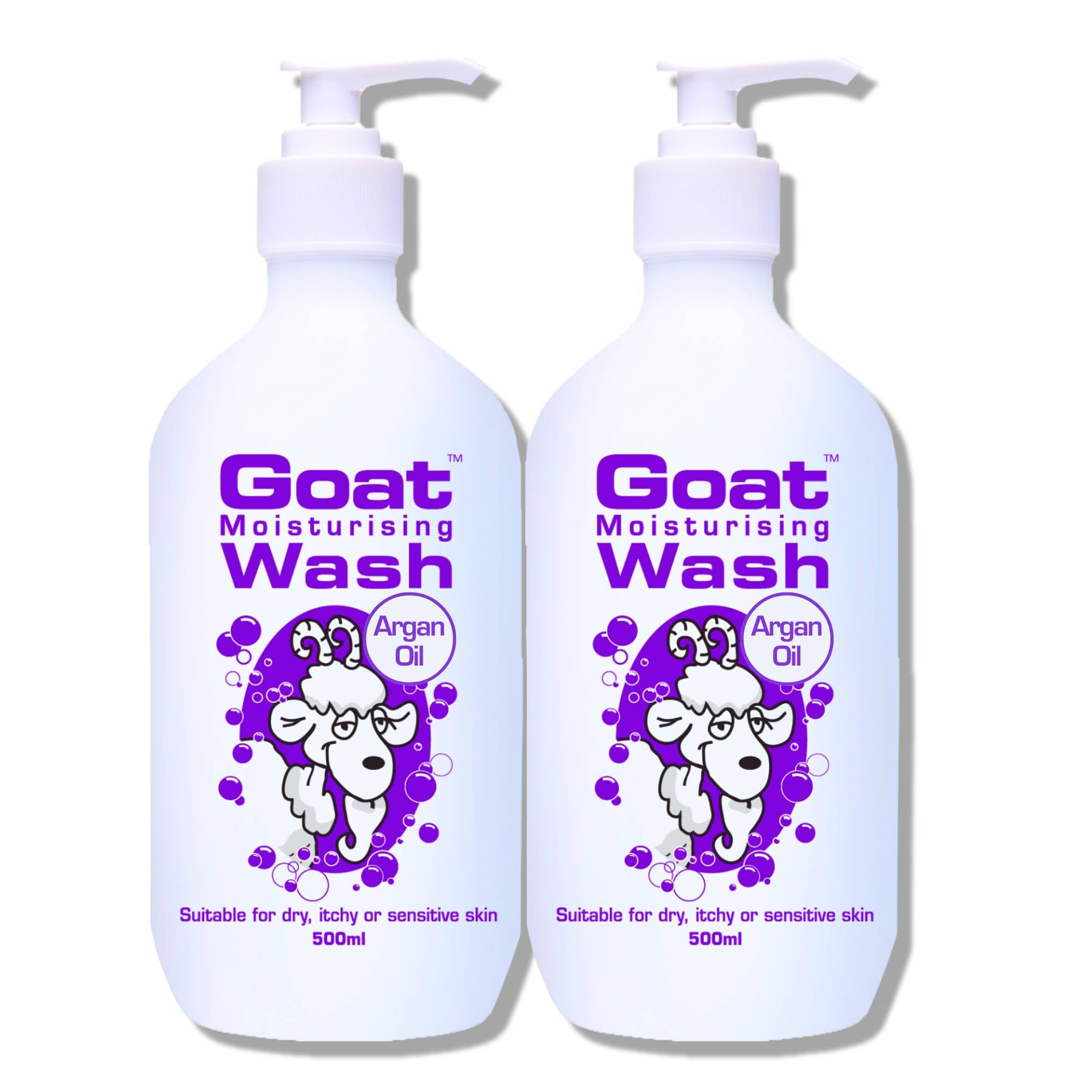 Goat Milk Body Wash Duo Pack – Argan Oil for Sensitive Skin