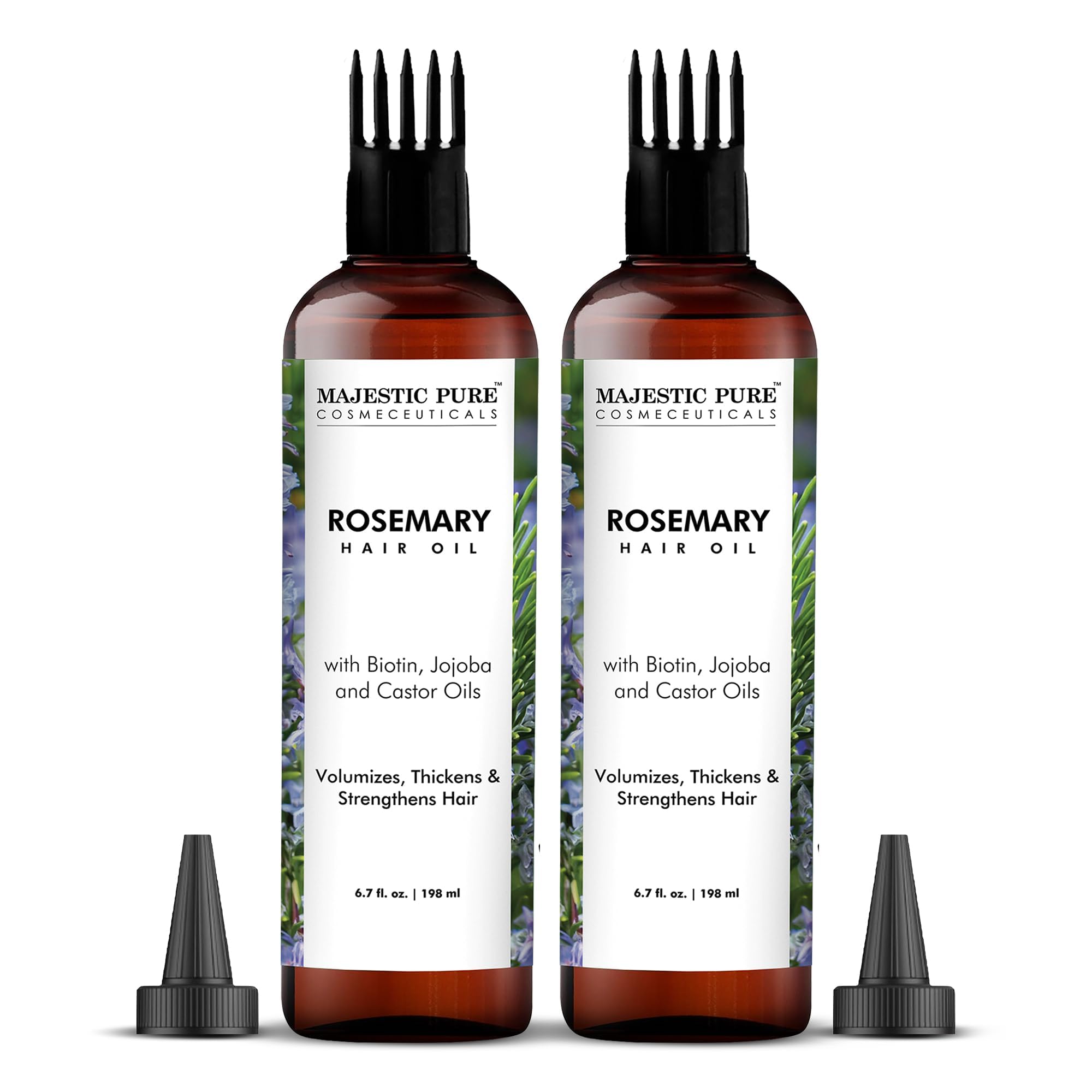 Majestic Pure Rosemary Oil for Hair Growth with Biotin & Jojoba – 6.7oz
