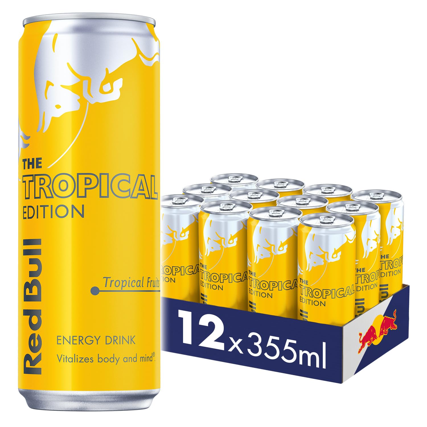 Red Bull Energy Drink Tropical Edition - 355 ml (Pack of 12)