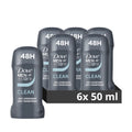 Dove Men+Care Clean Comfort Antiperspirant Deodorant Stick, 50ml (6 Pack)