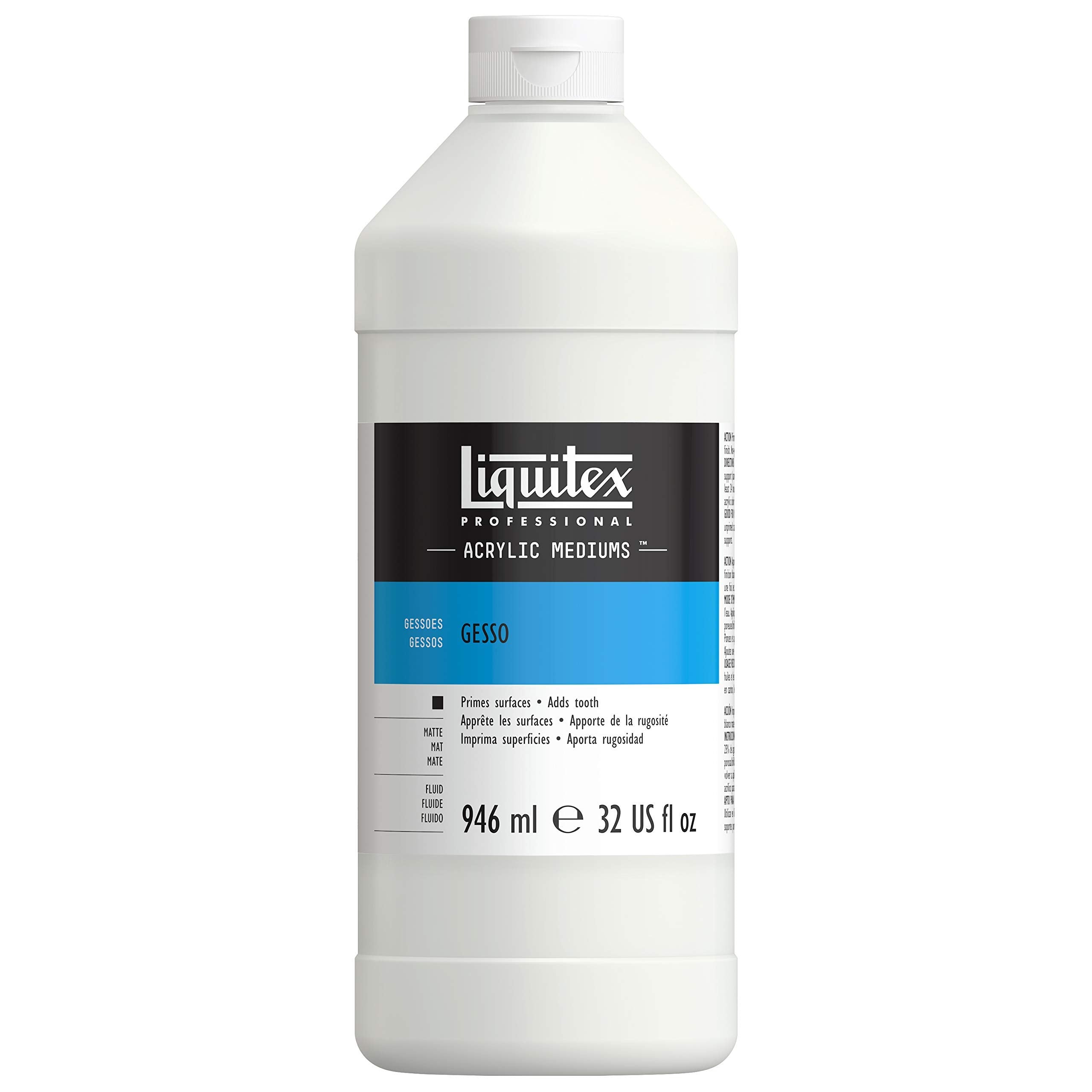 Liquitex Professional White Gesso Surface Prep - Acrylic Primer, 946ml