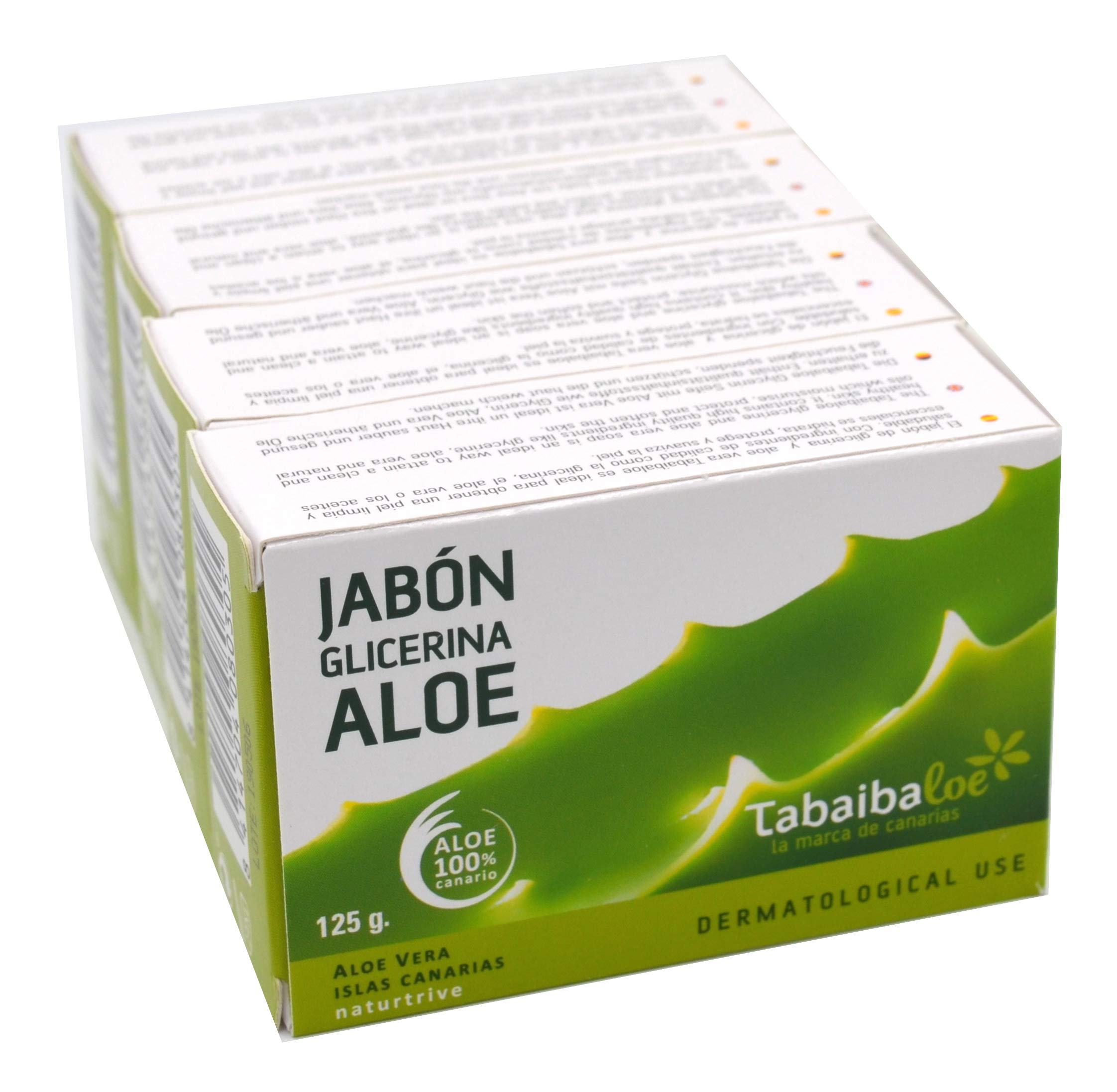Tabaibaloe Aloe Vera and Glycerin Soap - 125g Moisturizing Pack of 4
