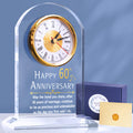 OkiyiD 60th Diamond Anniversary Quartz Desk Clock - Acrylic Table Gift