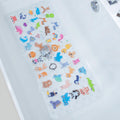 BEEHOMEE Kids Non-Slip Bath Mat | Cartoon Animal Shower Mat | 89x40cm
