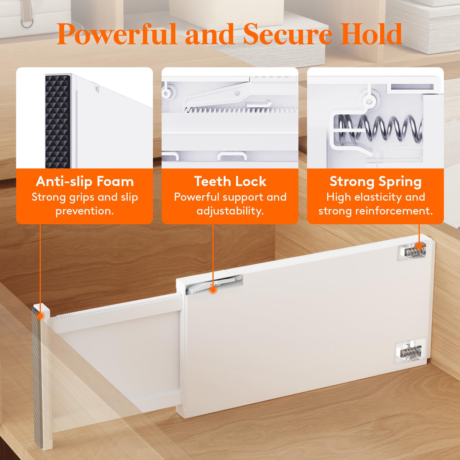 Lifewit 5 Pack Adjustable Drawer Dividers | 6" High Expandable Organizers