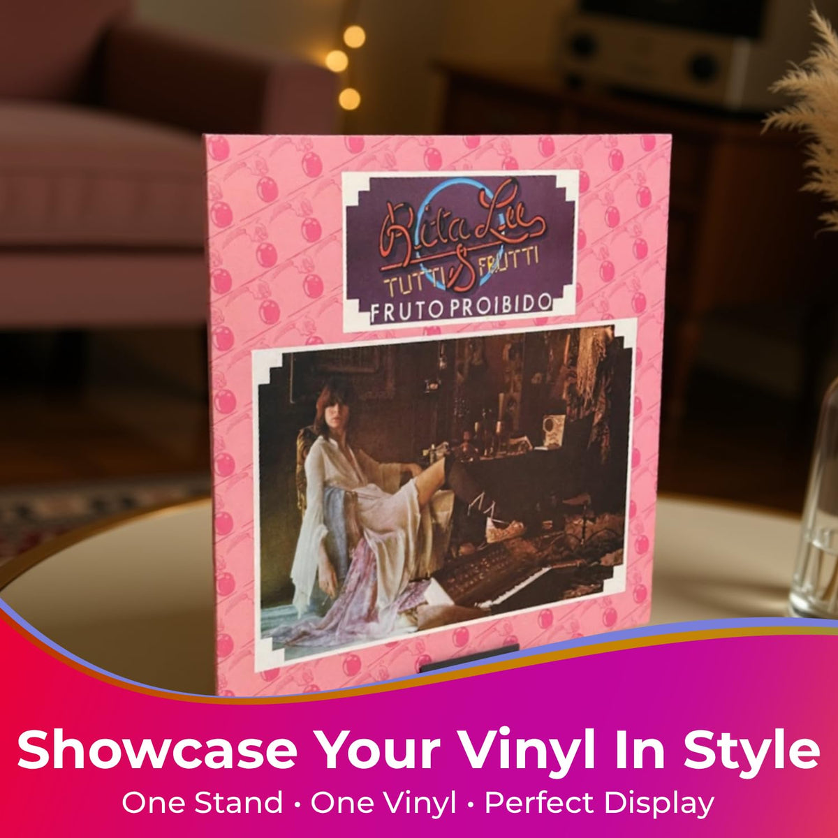 Print It Uk Now Playing Vinyl Record Stand Display Holder 5 Pack - White