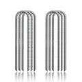 G&B Heavy Duty Galvanized Steel Rebar Stakes | 12-Inch U-Shaped Ground Anchors