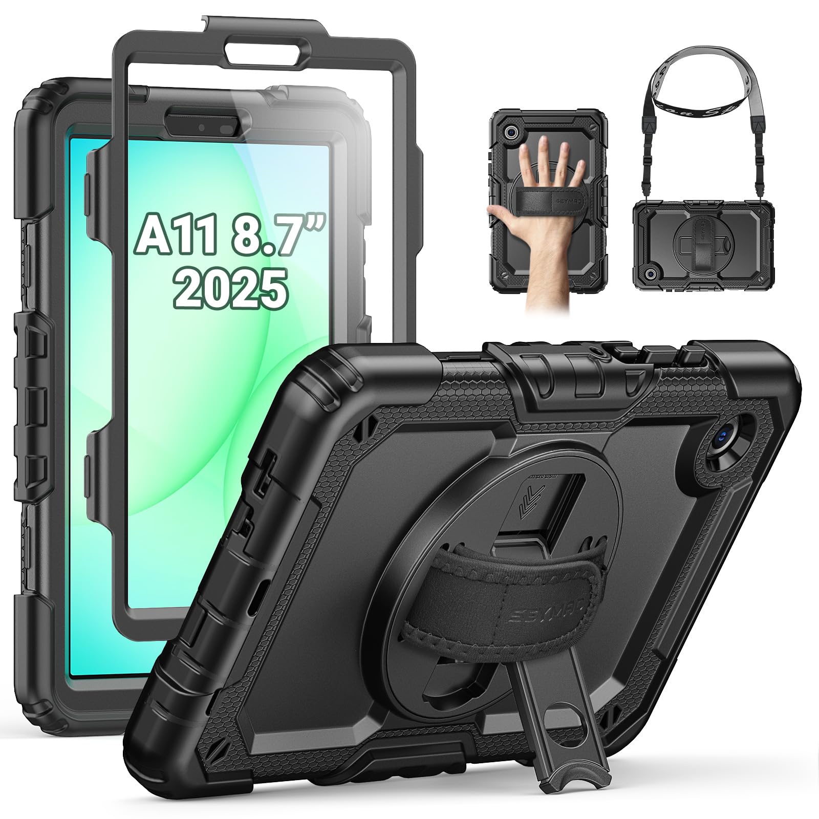 SEYMAC Samsung Galaxy Tab A11 Case (2025) - Shockproof Rugged Cover