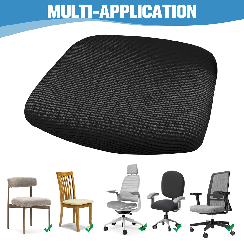 Jesiah Office Chair Cover, Black Large Computer Gaming Chair Seat Cover - image 5