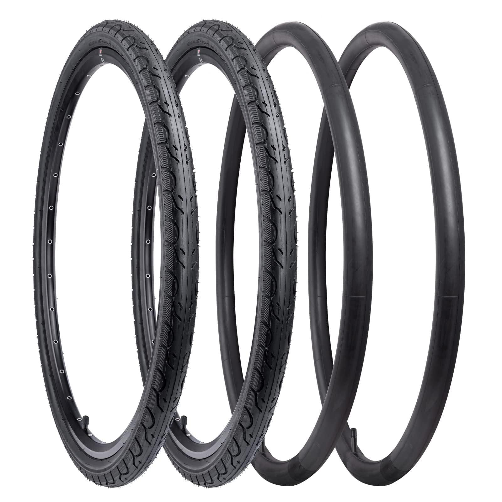 YunSCM 700x28C Road Bike Tyres and Tubes Set | 60mm Presta Valve | 2-Pack
