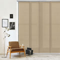 GoDear Design 4-Panel Sliding Track Room Divider – Woven Privacy Screen