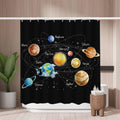 Woutay Solar System Shower Curtain | Mold Resistant Waterproof Fabric