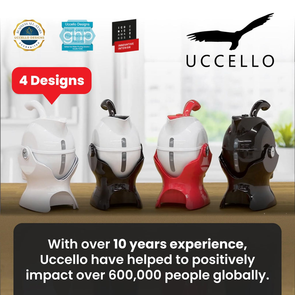 Uccello Electric Safety Kettle - 1.5L Tipping Base Aid for Seniors