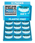 Nuud Plastic Free Peppermint Chewing Gum | Sugar Free | 12 Packs