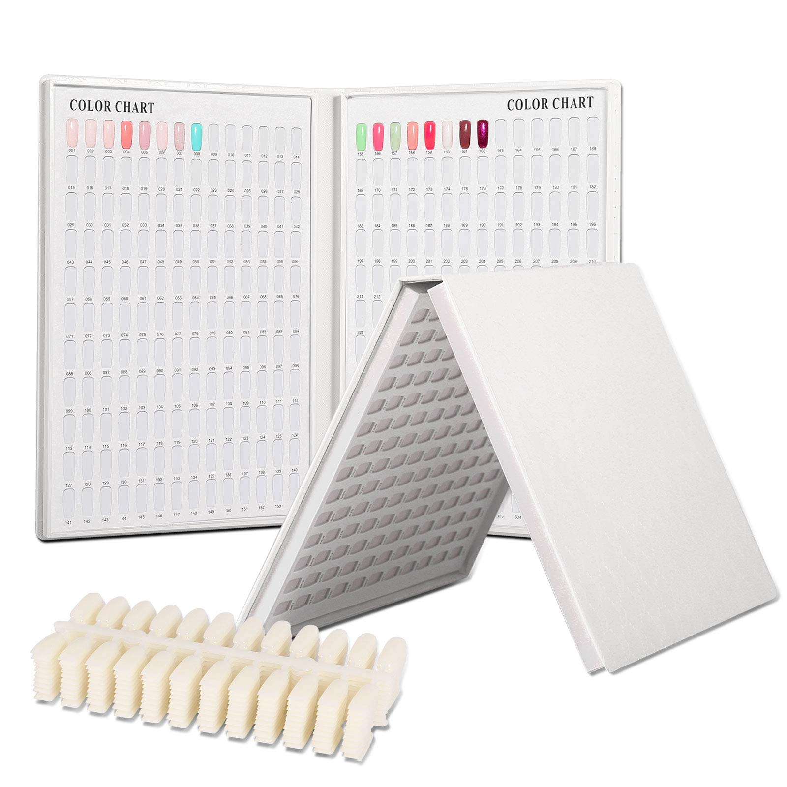 BNG Nail Display Book | 308 Colors UV Gel Polish Chart with Tips